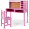 Kids Desk and Chair Set Wooden Children Study Table &Chair Writing Table Set