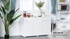 Side Cabinet with 2 Door Cabinet and 2 Drawer for Home Office White