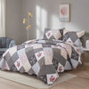 Boho Patchwork Bedspread Quilte Set Throw Rugs Bedding Double Size Pillowcases