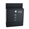 Lockable Metal Secure Mailbox Letter Post Box Wall Hanging Garden Gate Ornament