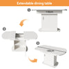 Extendable Oval Dining Table 110/130cm with Storage Compartments, Space-Saving