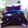 3D Galaxy Duvet Cover with Pillow Cases Universe Bedding Set Single Double King