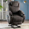 Electric 8 Point Massage Fabric Riser & Recliner Chair Heated Sofa Armchair Grey