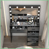 Dressing Table Vanity Makeup Desk Set with 3-Color LED Lighted Mirror And Drawer