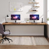 180 cm Extra Long Computer Desk, 2 Person Office Desk w/ Heavy Duty Metal Frame
