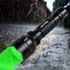 Tactical 8000LM Flashlight Lamp Hunting Air Rifle Torch Scope Mount Green Light