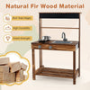 Kids Outdoor Mud Kitchen Toddlers Educational Wooden Play Kitchen Set