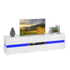 Modern 177cm White TV Unit TV Stand Cabinet High Gloss & Matt body RGB LED Light