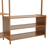Bamboo Clothes Rail Scarf Cap Hanging Garment Coat Rack Heavy Duty Shelf Stand