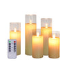 3 OR 5PCS LED Flameless Candles Remote Flickering Pillar Timer Battery Operated