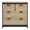 4-Drawers Storage Cabinet Chest with Metal Handles Bedroom Living Room Cupboard