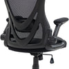 Office Chair Mesh Back Support Swivel Desk Chair with Flip-up Armrest Black