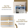 Kitchen Pantry Storage Cabinet Freestanding Kitchen Buffet With Adjustable Shelf