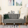 Modern 3 Seater Sofa for Living Room Compact Sofa with Hidden Storage Grey