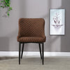 Set of 2 Faux Leather/Suede Dining Chairs Metal Legs Reception Restaurant Chair