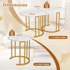 2 Round End Tables and Oval Coffee Table Nesting Coffee Table Set of 3White