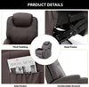 Heating 8-Point Massage Recliner Swivel Chair Sofa w/ Remote Control XMAS Gift