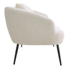 2 Seater White Teddy Velvet Sofas Couch Loveseat Settee Apartment Small Couch UK