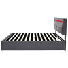 Upholstered Ottoman Bed 4ft6 Double LED Hydraulic Bed Frame with Storage Grey