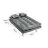 Folding 3 Seater Sofa Bed Click-Clack Recliner Fabric Couch Sleeper Living Room
