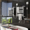 Bathroom Aluminum Electric Ladder Heated Towel Rail Warmer Thermostatic Radiator
