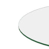 Round Tempered Glass Dining Table 100cm Kitchen Table Modern Furniture Cross Leg