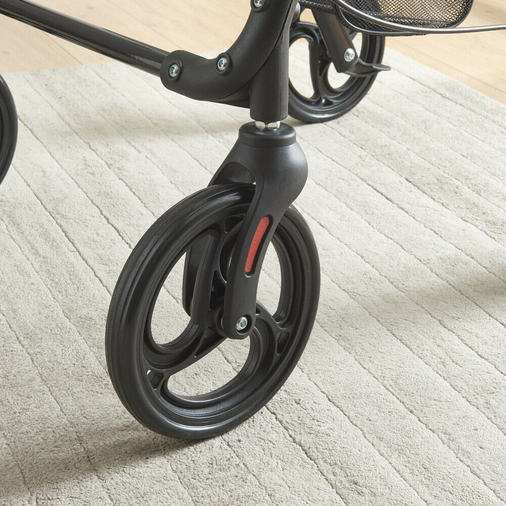 Compact Lightweight Rolator Aluminium Rollator, 4 Wheeled Walker Compact Lightweight Folding Mobil ...