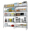 Metal Storage Rack Shelving Wire Shelf Kitchen Office Unit Stand Adjustable UK