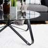 Round Tempered Glass Coffee, Nordic minimalist Sofa, Modern Side, End Table
