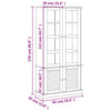 Glass Display Cabinet, Kitchen Cupboard with 2 Door, Storage Cabinet for S4K0
