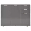 Sideboard Cabinet Cupboard Unit Storage Furniture With 2 Drawers & 2/3 Doors UK