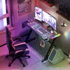 140cm Large Computer Gaming Desk PC Gamer Table Glaring Ambient RGB Light Adjust