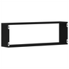 Wall Shelves - Set of 2, Black Oak, 80x15x26 cm, Made from Engineered Wood