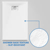 Walk In Shower Enclosure And Anti-slip Tray Black Grid 8mm Clear Glass Cubicle