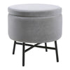 Storage Ottoman Toy Box Chair Seat Foot Stool Footrest Round Pouffe Coffee Table
