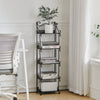 3/5 Tier Metal Storage Shelf Mesh Shelving Foldable Kitchen Bathroom Organiser