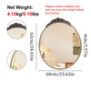 French Style Round Wall Mirror Wall Mounted Bathroom Mirror Hotel Dressing Table