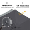 Garden Patio Parasol Sun Shade UV Protection Umbrella Steel Tilting Crank Handle