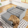 2 Seater Sofa Bed, Convertible Bed Settee Fabric Loveseat Sofa Couch, Grey