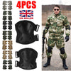 4x Tactical Military Elbow Knee Pads Airsoft Army Sport Protection Gear Guard