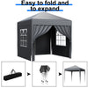 2X2M Pop-up Gazebo Heavy Duty Marketstall Garden Canopy Tent with 4 Side Outdoor