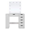 Dressing Table With 6 Drawers 10 LED Mirror Set Makeup Desk Vanity Table Bedroom