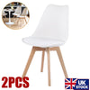 Set of 2 Tulip Dining Chairs Designer Chairs Wooden Home Office Kitchen