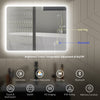 Bluetooth Bathroom Mirror with Touch Control, LED Lights, Wall Mounted