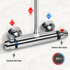 Thermostatic Exposed Bar Shower Mixer Valve Tap Chrome Top 1/2" Outlet Modern UK