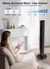 43" Bladeless Tower Fan with Remote - 85° Oscillation, 3-Speed, LED Display