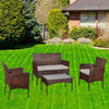 Rattan Sofa Table Chair Garden Furniture Outdoor Patio set 4 Piece brown