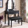 Wooden Duet Piano Bench PU Leather Keyboard Seat Piano Stool w/Music Storage