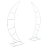 2PCS Metal Half Moon Arch Frame Wedding Free Standing Party Flower Balloon Decor