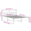 Solid Wood Pine Double Bed Frame with Headboard - Modern Bedroom Furniture H0O6